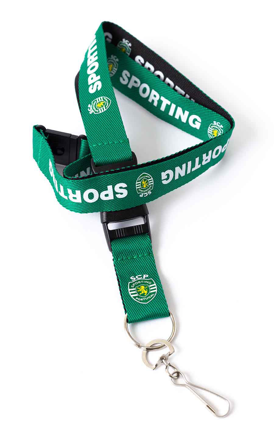Lanyard Fita Preto e Verde SCP