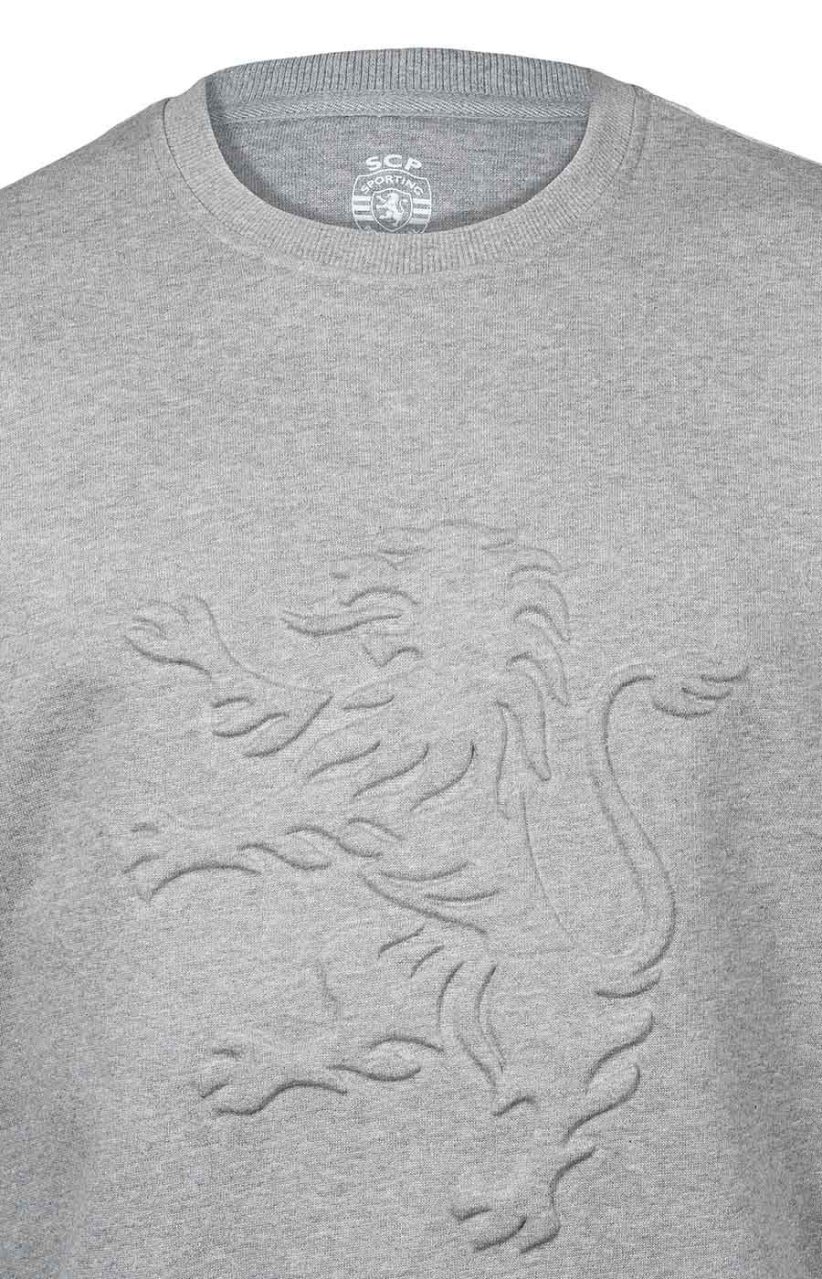Sweat Embossing Leão Cinza