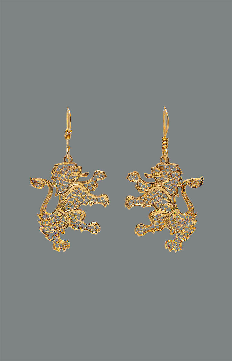 PENDIENTES DE LEÓN EN FILIGRANA DE 25 MM PP925BRI05001-25