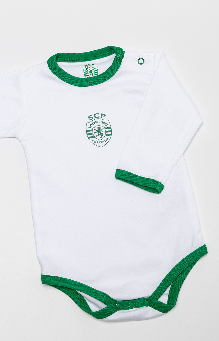 Body basique à manches longues blanc avec logo  2223B-MP16657PT 0-3 mois