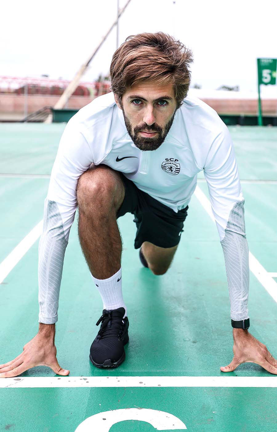 SWEAT TREINO 1/4 ZIP STAFF 23/24 TºM (DR2294-100)