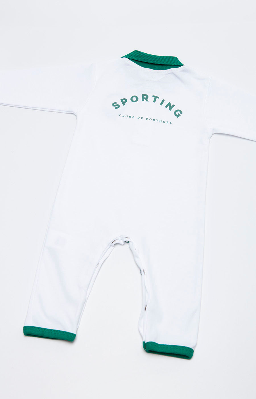 White Babygrow with Retro Logo - Back