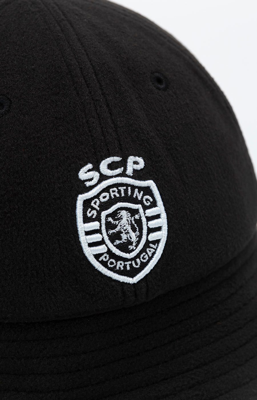 Black Bucket Hat with White Sporting CP Logo - Back