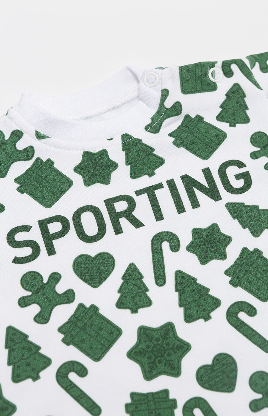 Sudadera navideña con estampado verde 2324B-MP16657PT 0-3 meses