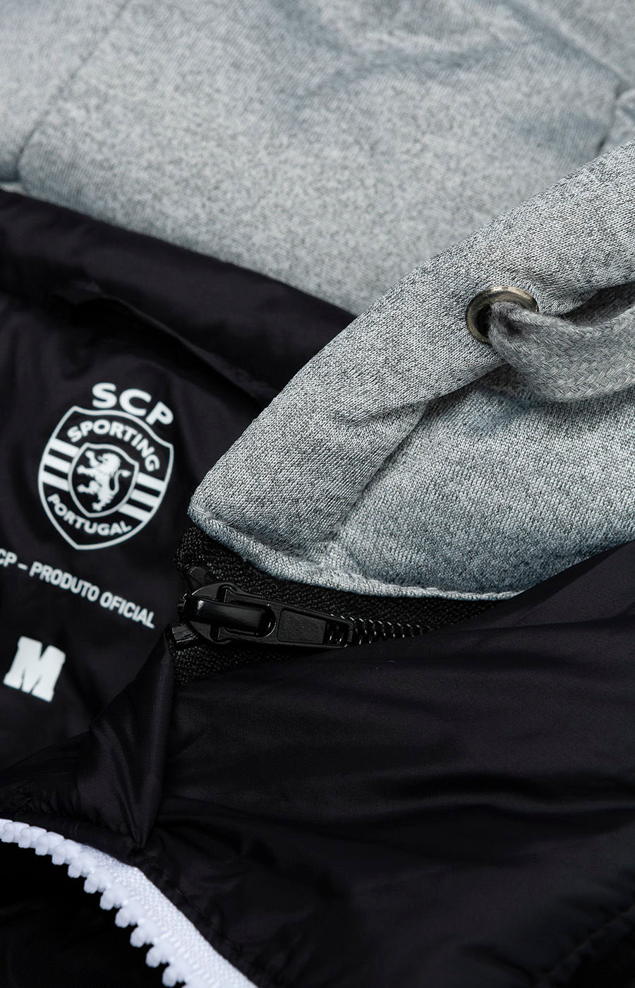 ABRIGO DE INVIERNO Y OTOÑO NEGRO CON EMBLEMA S-H 2324-MP16903EC