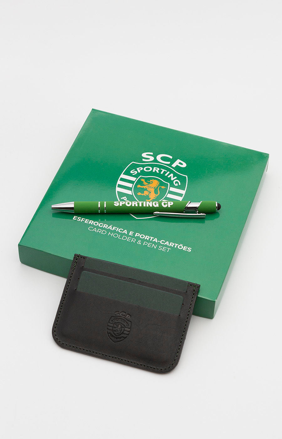 ENSEMBLE PORTE-CARTES EN CUIR ET STYLO À BILLE TOUCH SCP 2324-L13084PT SS004