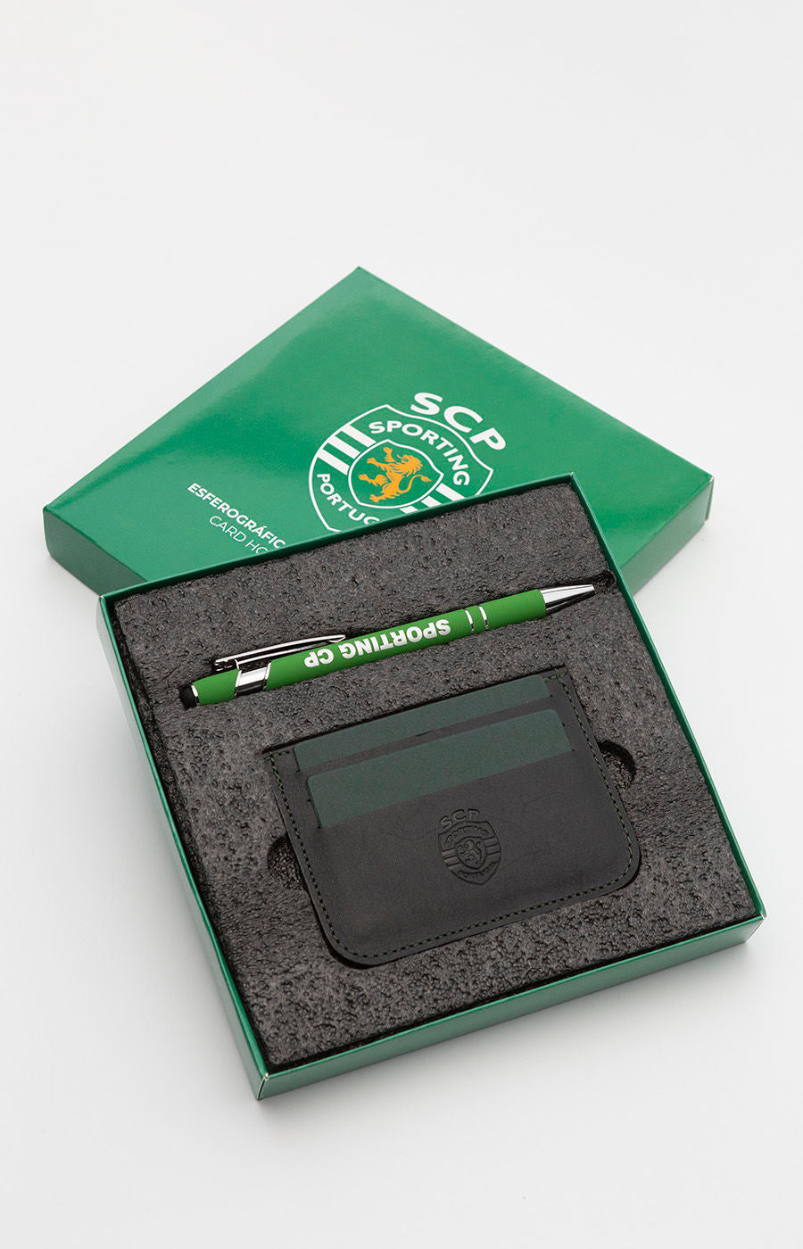 CONJUNTO PORTA CARTÕES PELE E ESFEROGRÁFICA TOUCH SCP 2324-L13084PT SS004