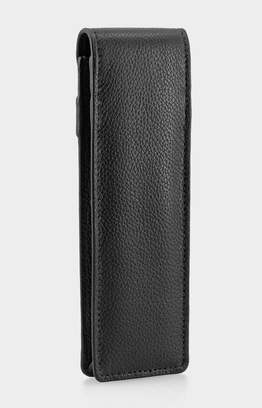 CONJUNTO PORTA-CANETAS EM PELE E CANETA PRETO 2324L-18777-312201