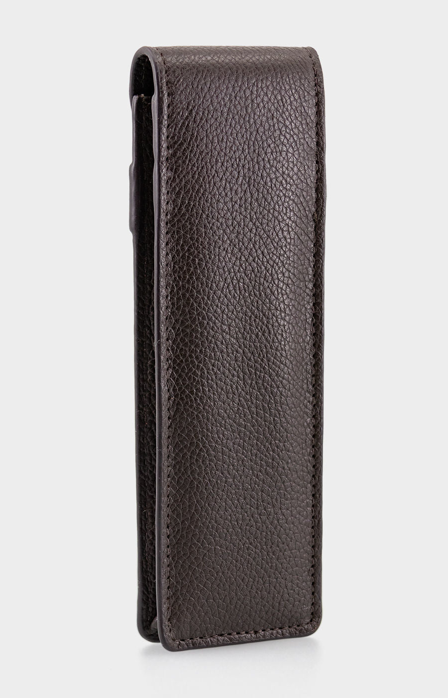 CONJUNTO PORTA-CANETAS EM PELE E CANETA CASTANHO 2324L-18777-312202