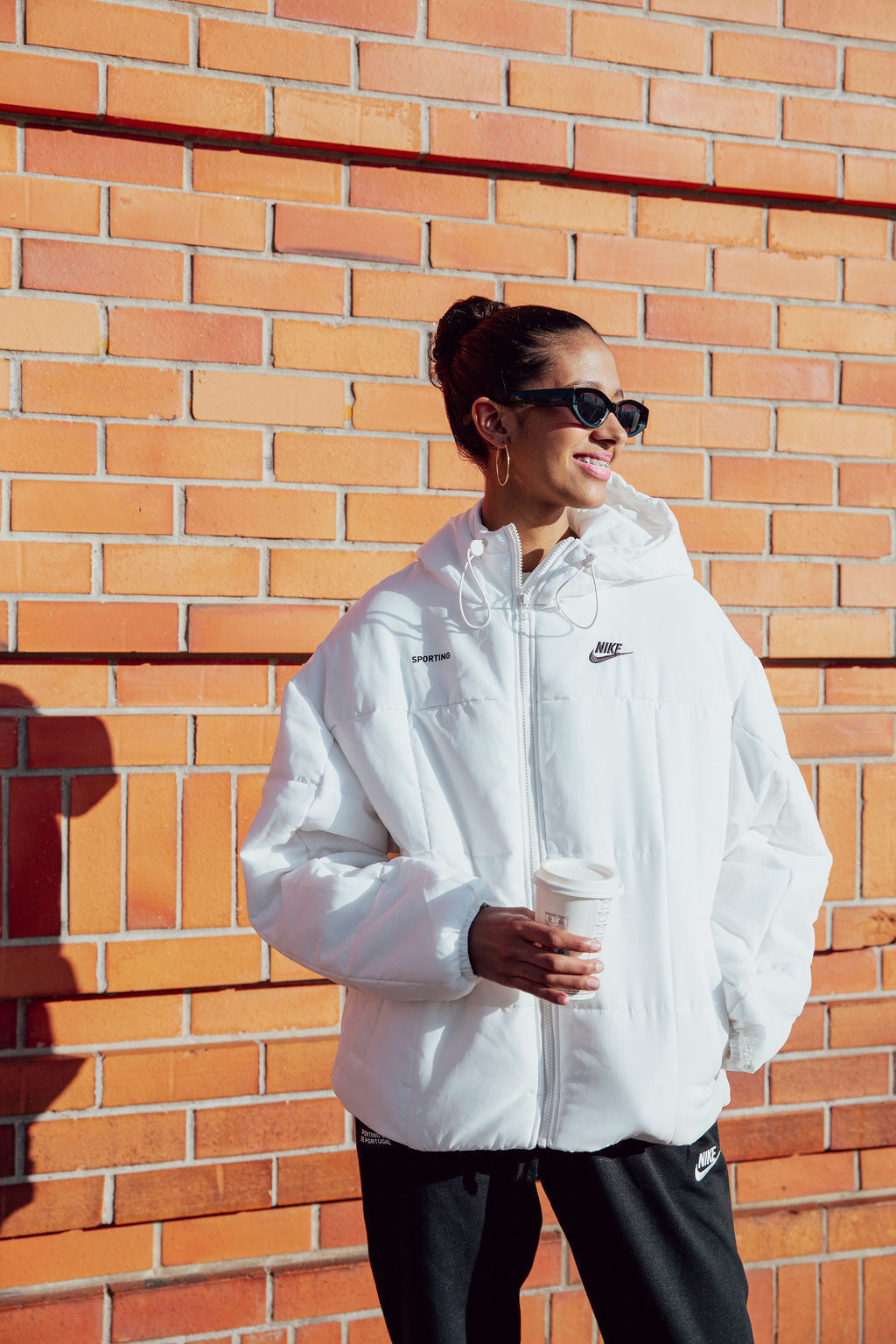 WHITE PUFF JACKET AW 23/24 Size XS (FB7672-133)