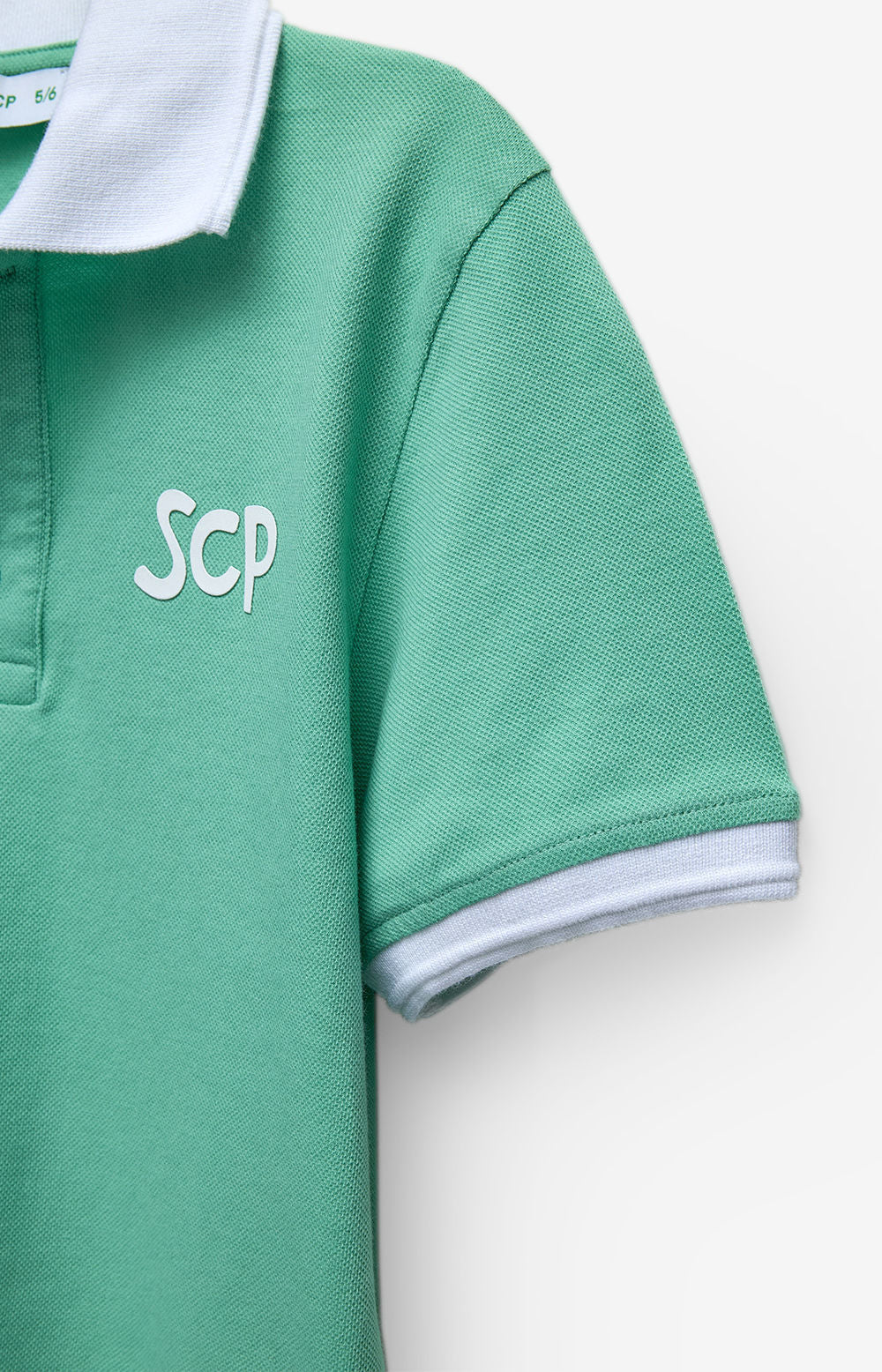 DNA KIDS GREEN 3/4-Sleeve Polo Shirt, Size MNO 2324-MP11289PT