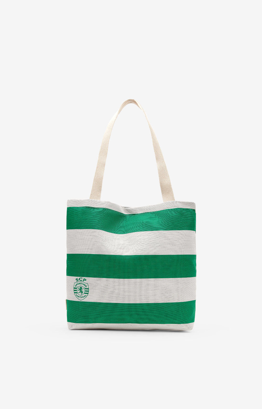 BOLSO ATLANTA A RAYAS CON LOGOTIPO VERDE L2324-19390PT