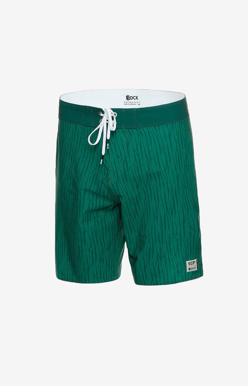 DCK GREEN PATTERNED SWIM SHORTS SIZE 28-H 2324-MP17898PT