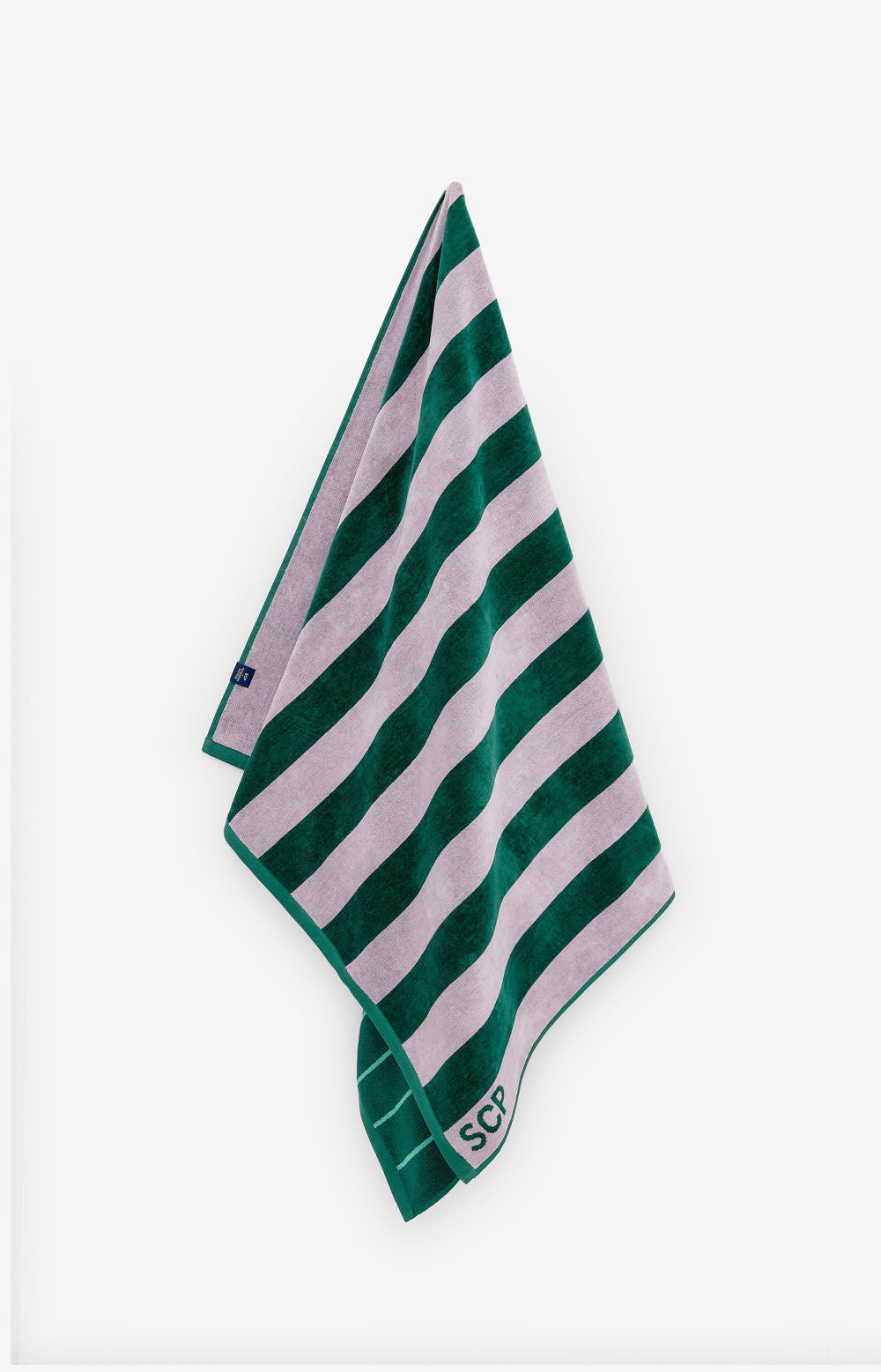 TORRES NOVAS BEACH TOWEL WITH GREEN AND PINK STRIPES UN 2324-MP19673PT