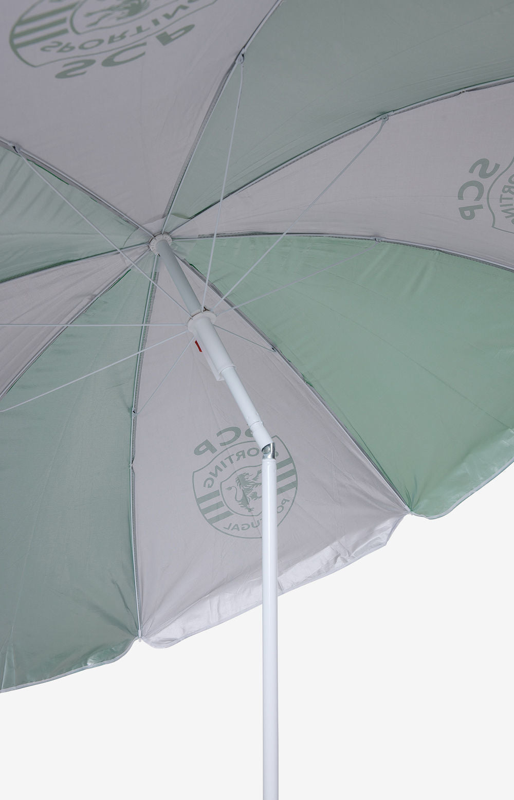 CHAPÉU DE SOL PRAIA VERDE E BRANCO UV 50+ LOGO SPORTING 19211ES