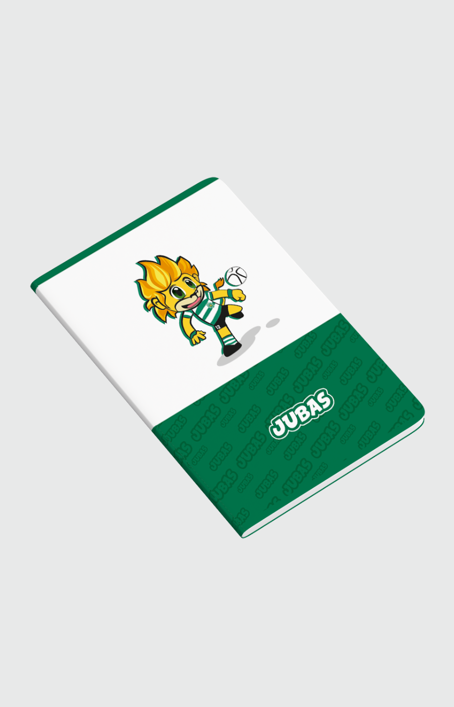 Caderno Escolar Jubas Branco e Verde Agrafado