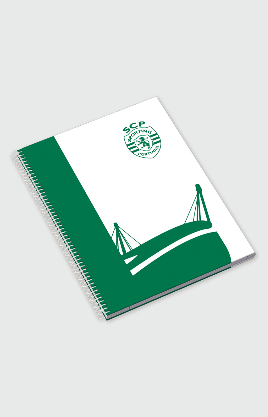 CADERNO ESCOLAR SCP ESTÁDIO ESPIRAL 80F2425-L17948PT
