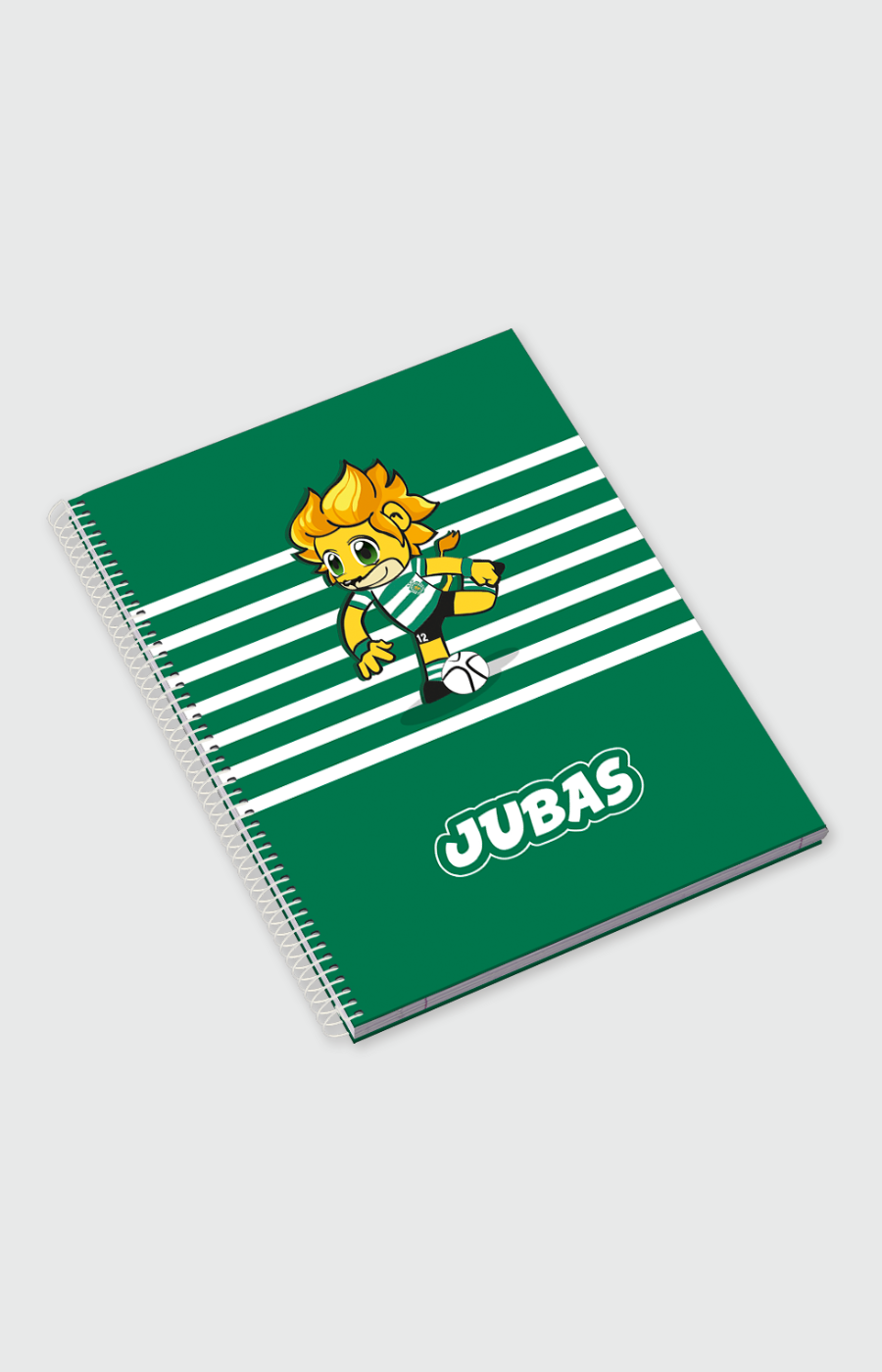 CADERNO ESCOLAR JUBAS VERDE RISCAS ESPIRAL 80F 2425-L17948PT