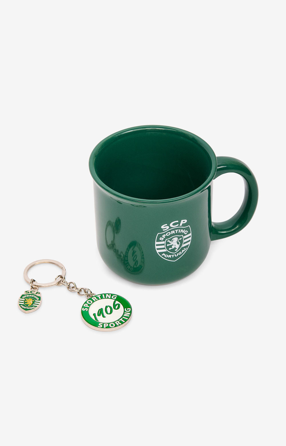 CONJUNTO CANECA VERDE E PORTA-CHAVES LOGO 1906 2425-L13084PT-SM013