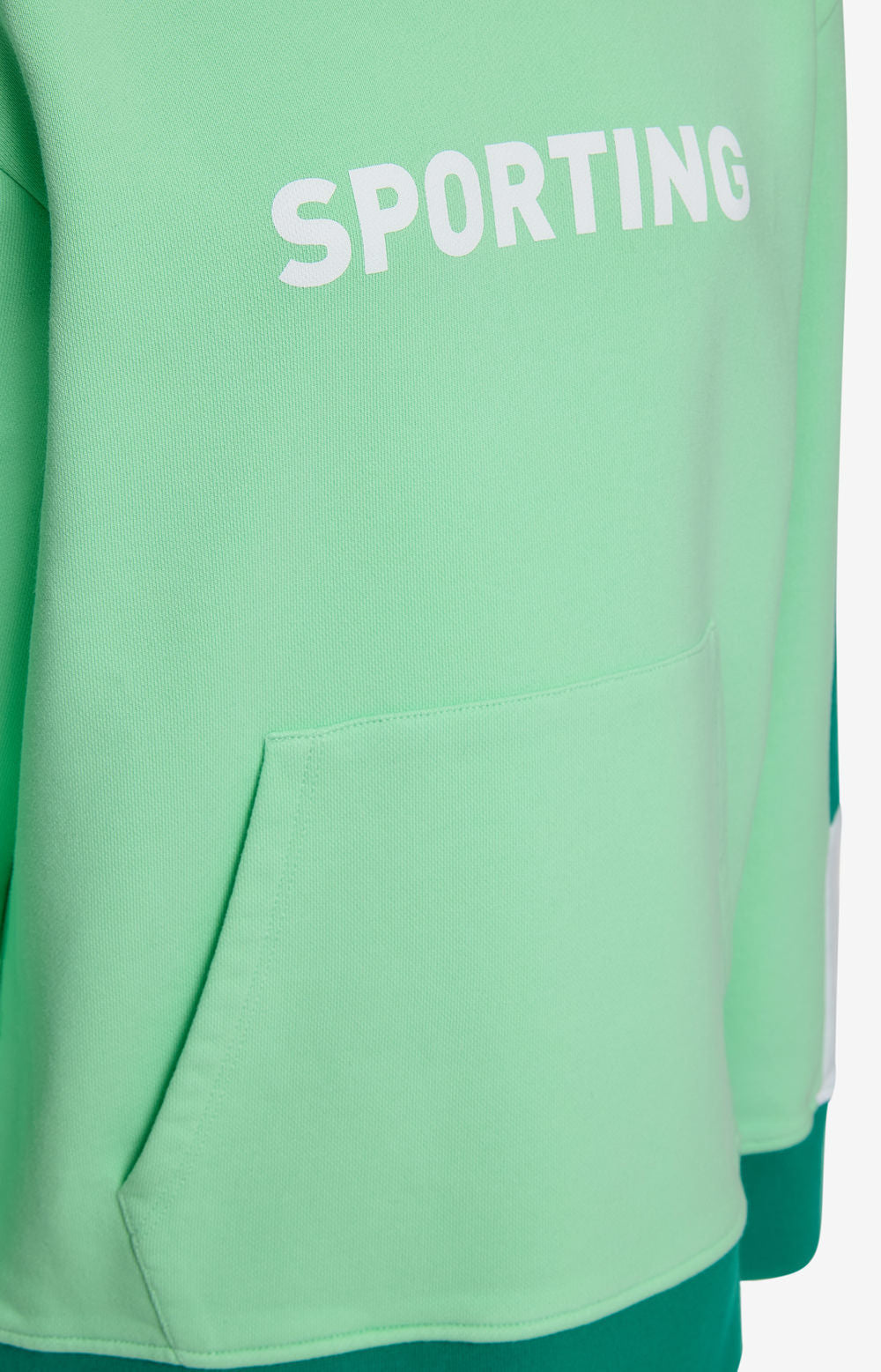 Hoodie Colorblock Green - Criança