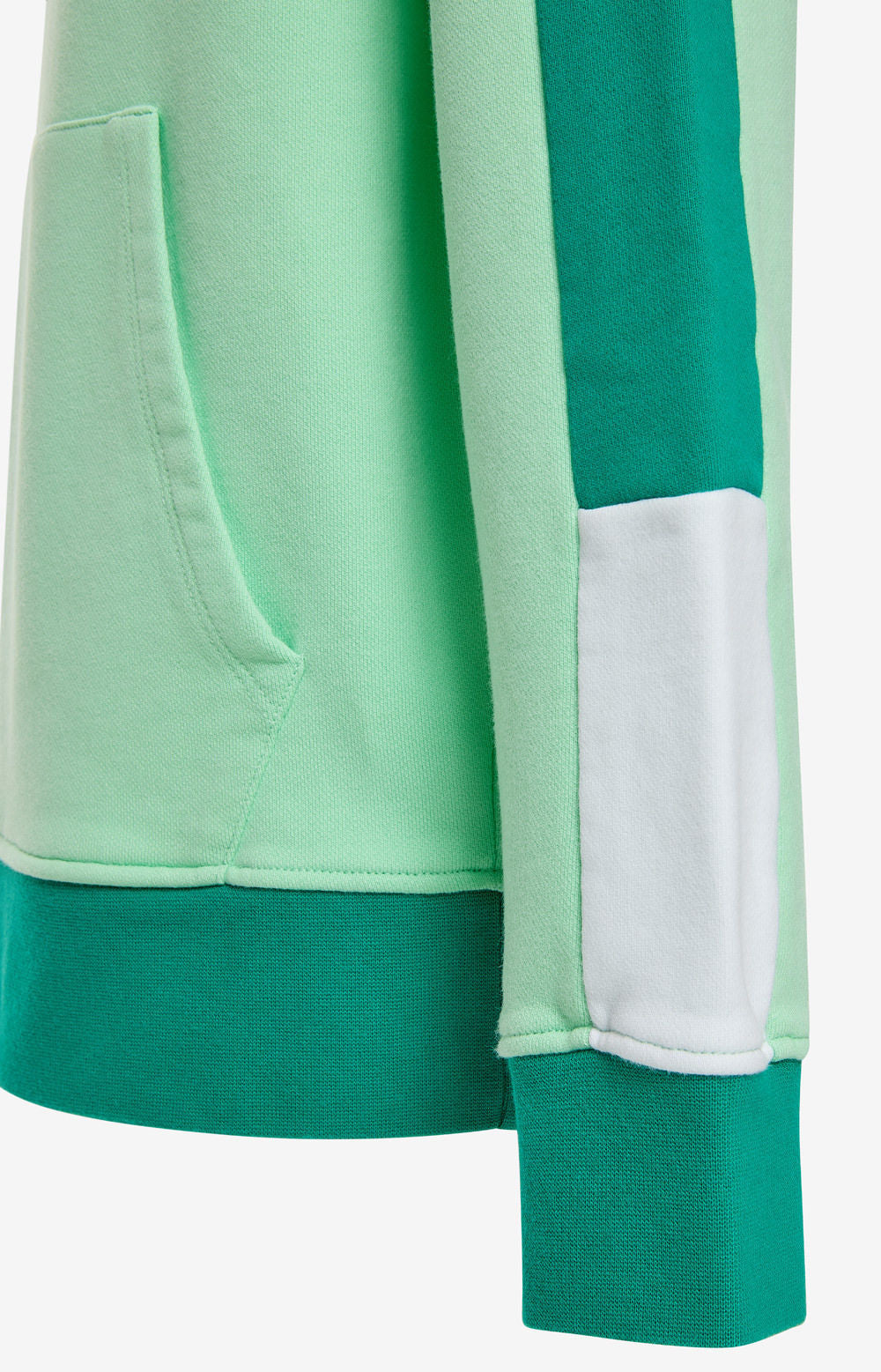 Hoodie Colorblock Green - Criança
