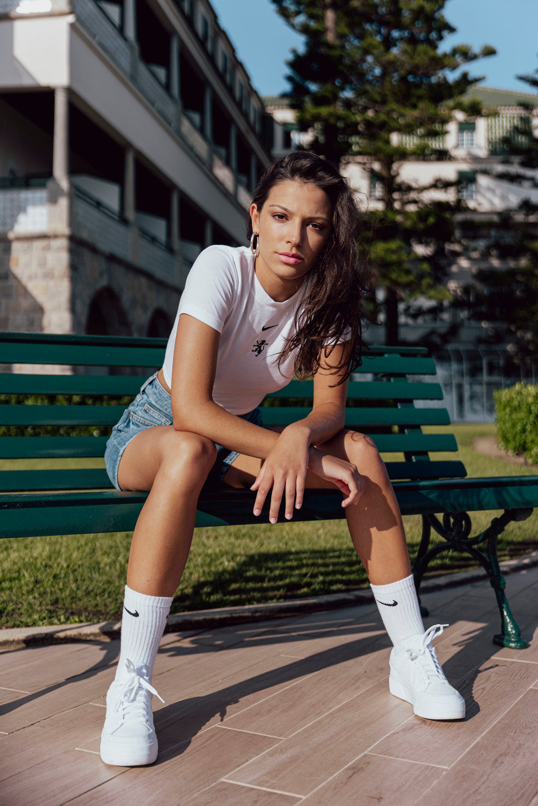 T-SHIRT COURT BLANC, taille XS (FB2873-100)