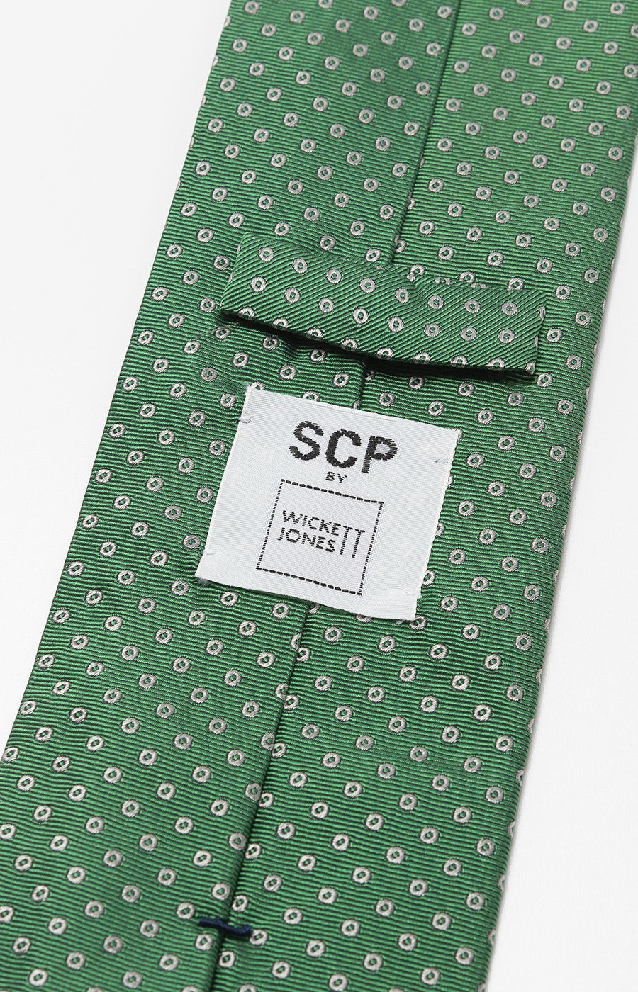 Corbata WicketJones de seda verde oscuro UN 2425-MP19916PT
