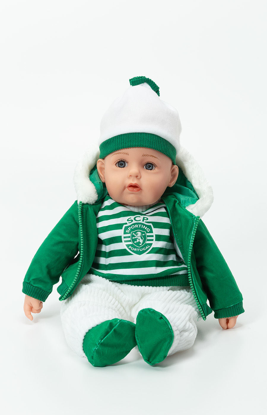 BONECO BEBÉ ALEX CON GORRO SCP 50 CM / CON SONIDO 2425-2244PT