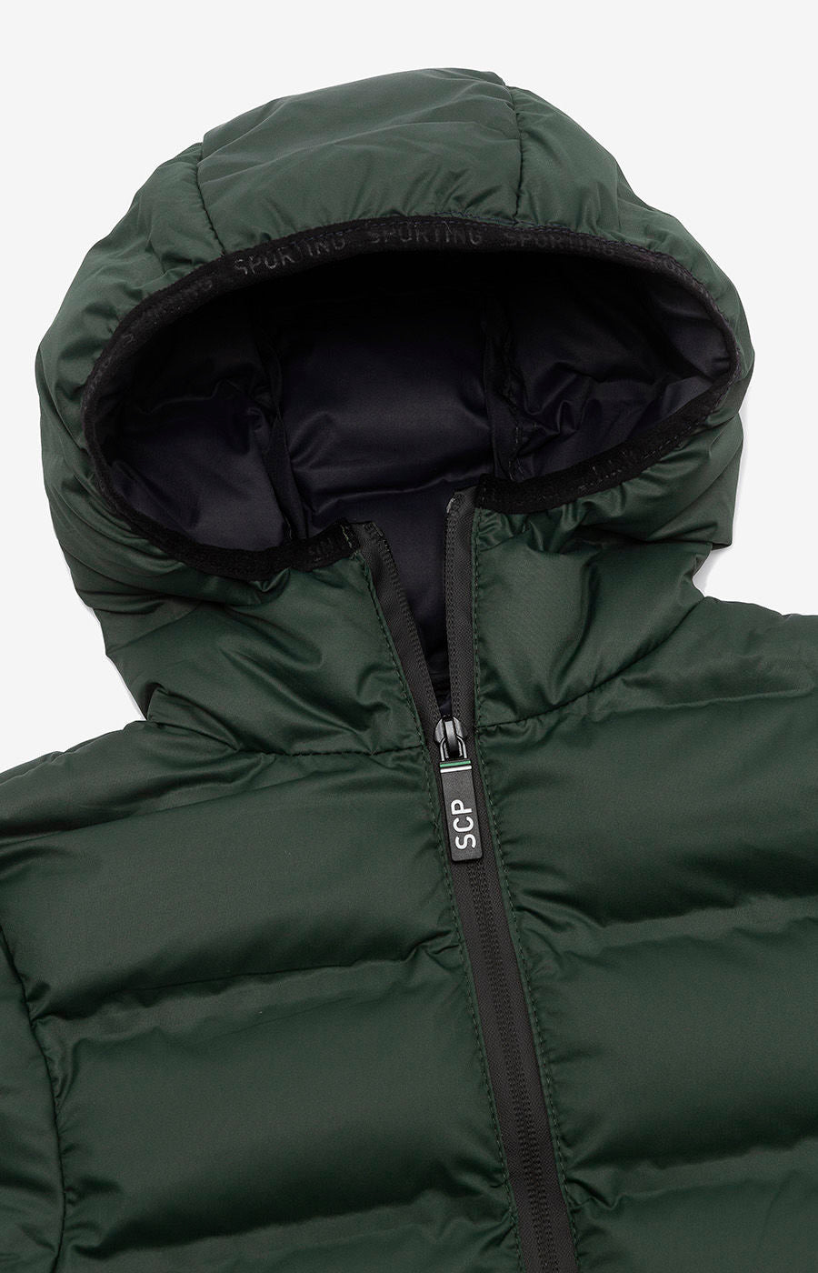 SPORTING DARK GREEN 3/4-SLEEVE WINTER COAT, SIZE MNO 2425-MP16903EC