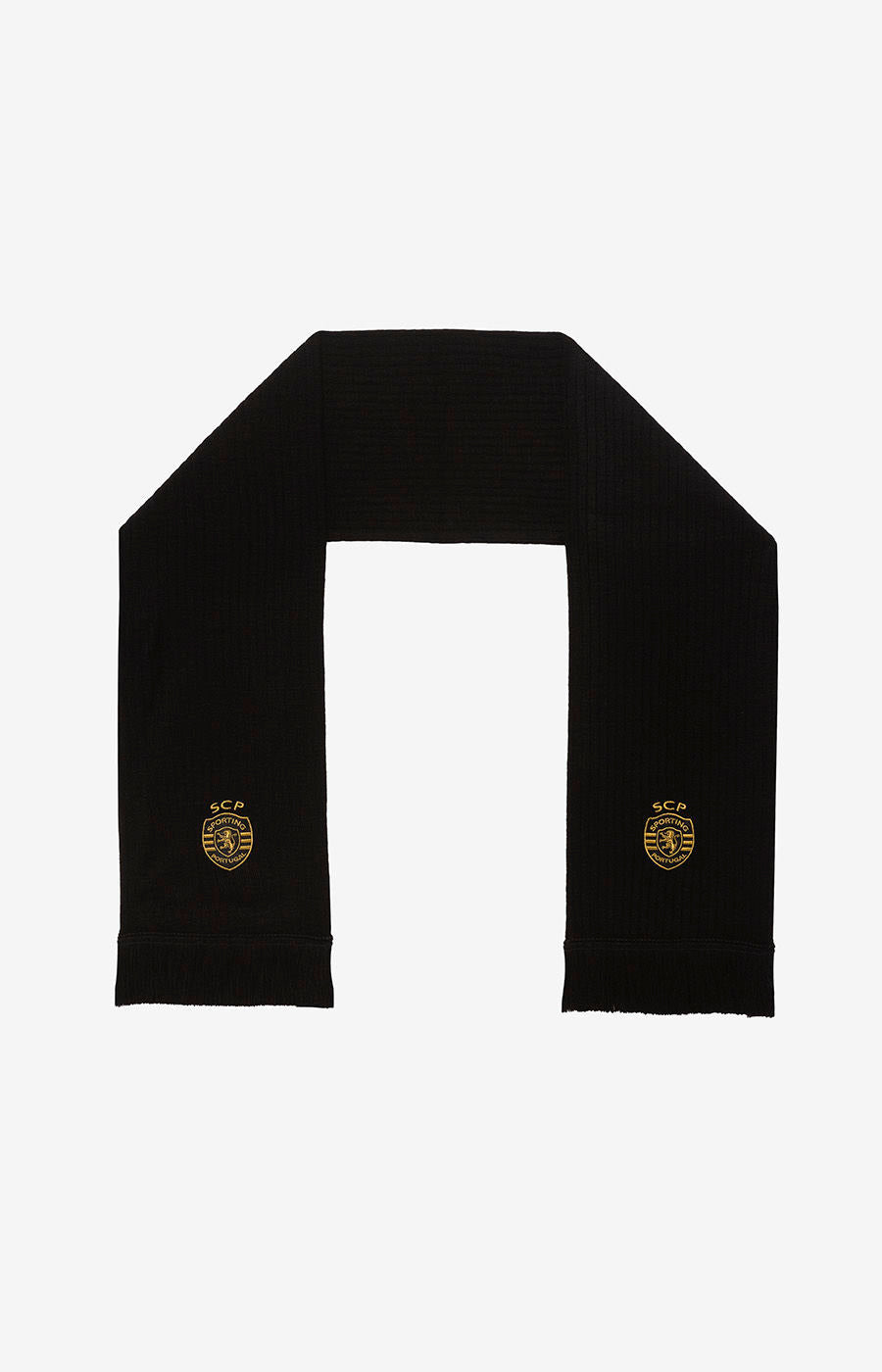 CACHECOL TRICOTADO PRETO LOGO SCP DOURADO 2425-12856PT