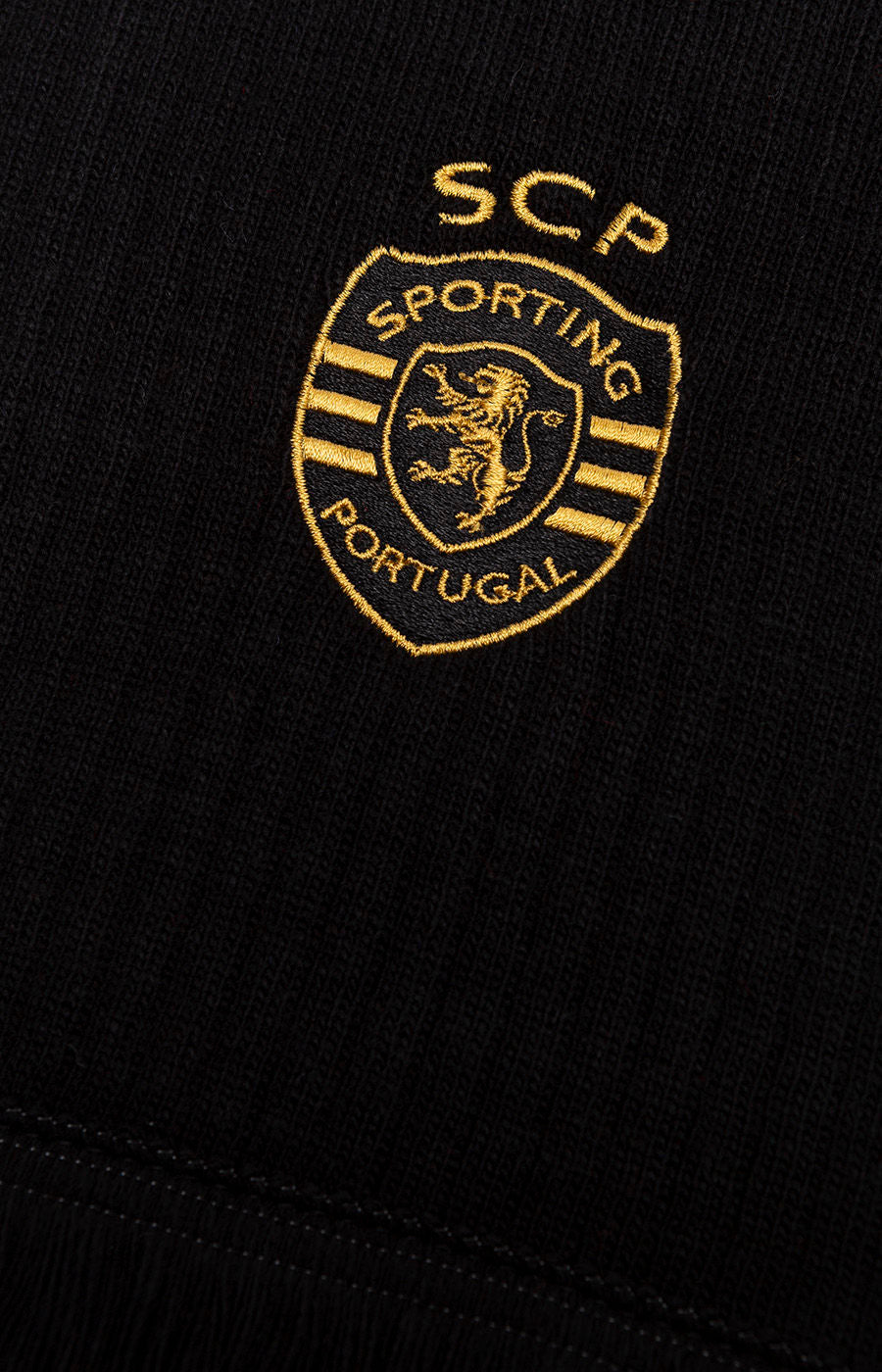 CACHECOL TRICOTADO PRETO LOGO SCP DOURADO 2425-12856PT