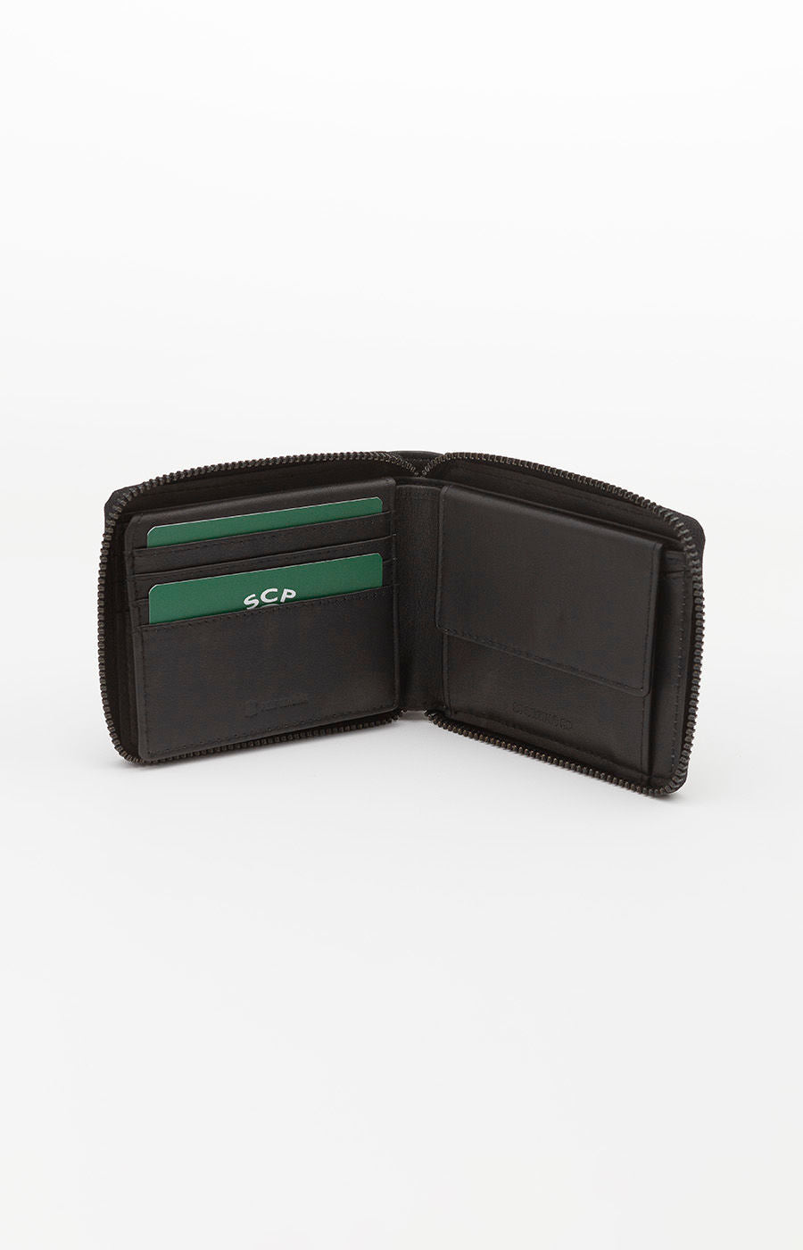 CARTEIRA LINHA VERDE PRESILHA INTERIOR PRETA 12X9CM SCP 2425-L18777PT-3284-01