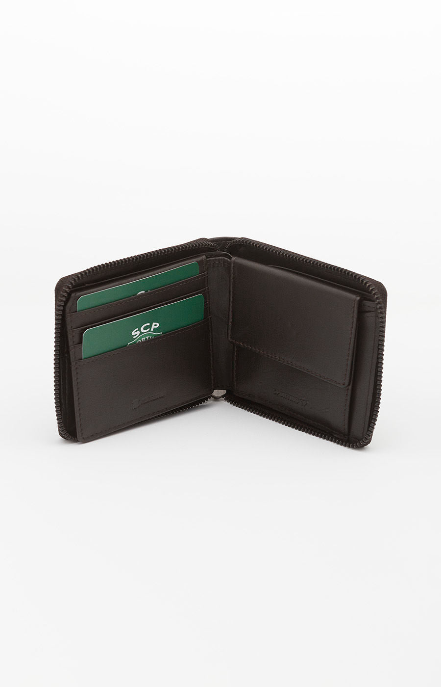 CARTEIRA LINHA VERDE PRESILHA INTERIOR CASTANHA 12X9CM SCP 2425-L18777PT-3284-02