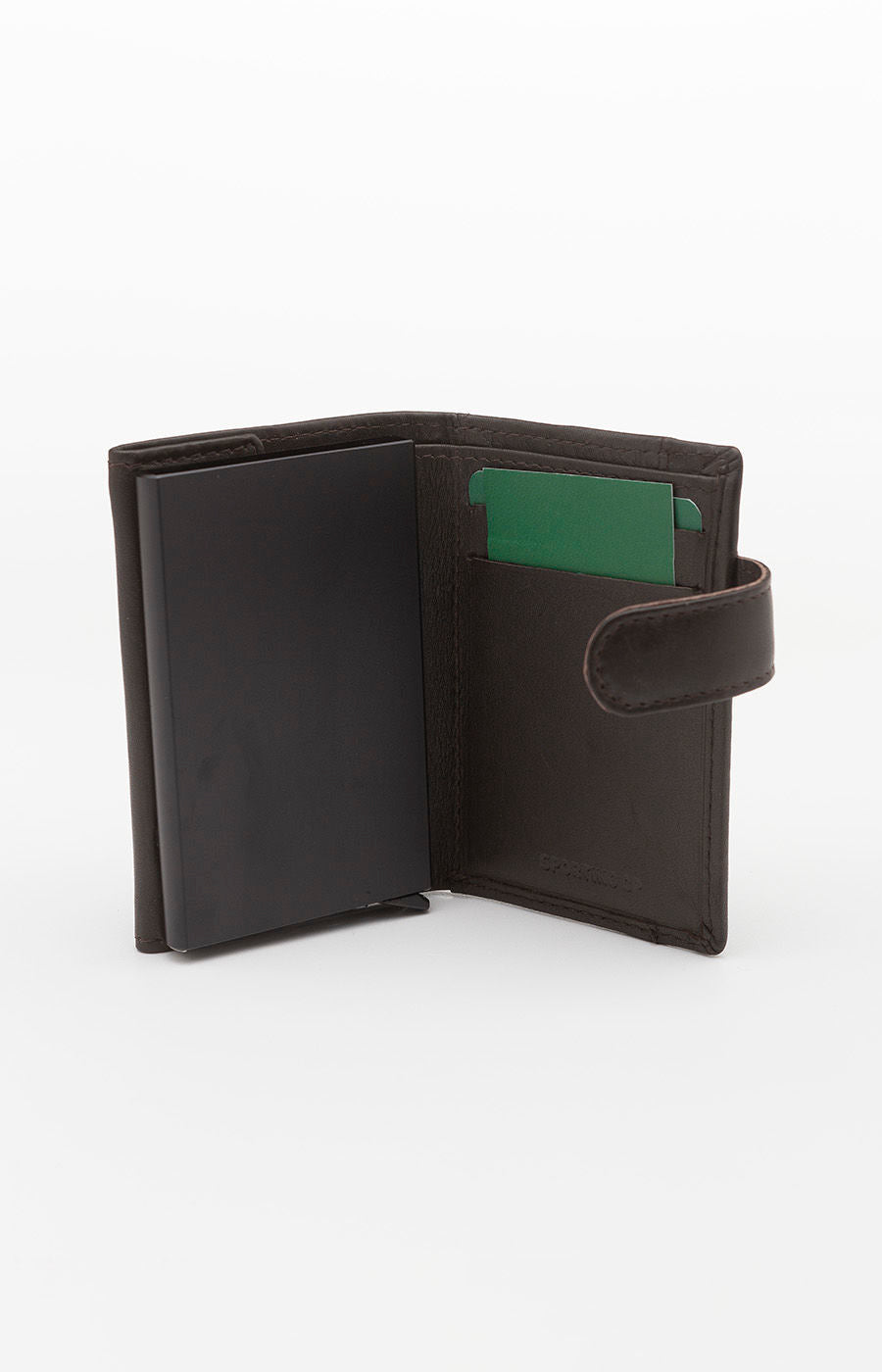 Bolsa para tarjetas RFID de aluminio marrón