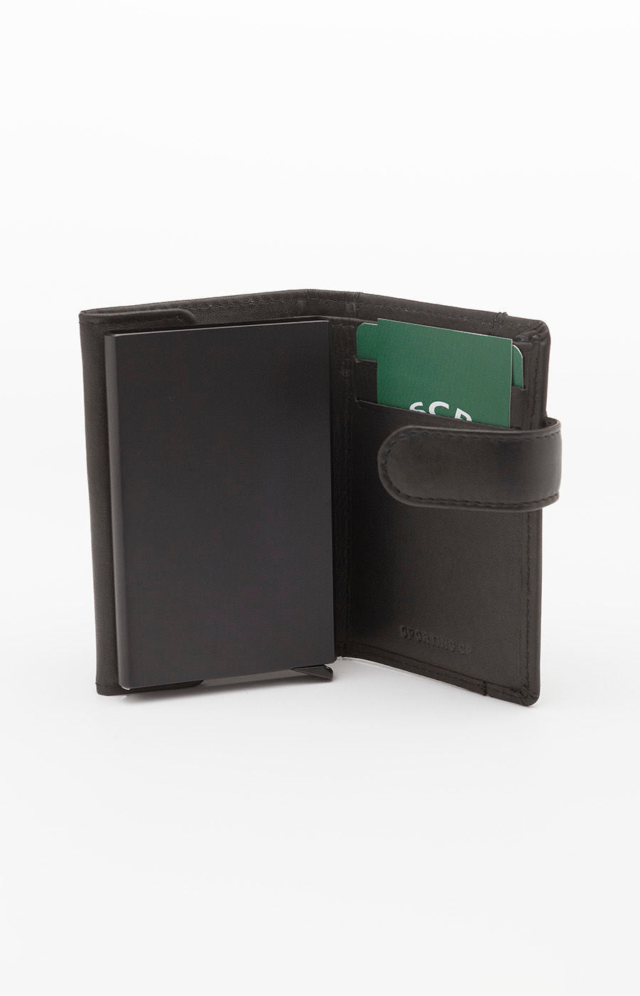 BOLSA CARTÕES RFID ALUMÍNIO LINHA PRETA 10X6,7X1,8CM SCP 2425-L18777PT-3289-01