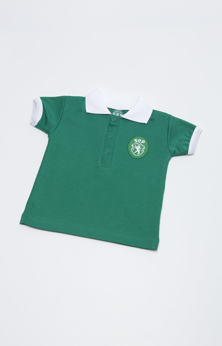 POLO MG CURTA VERDE LOGO RETRO 2223B-MP16657PT 0/3M