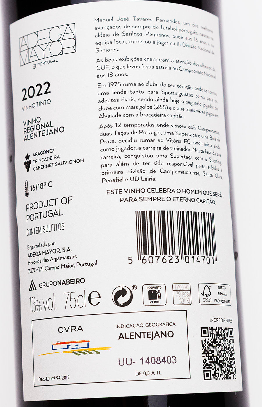 MANUEL FERNANDES ADEGA MAYOR RED WINE 0.75 L 2425-20354PT