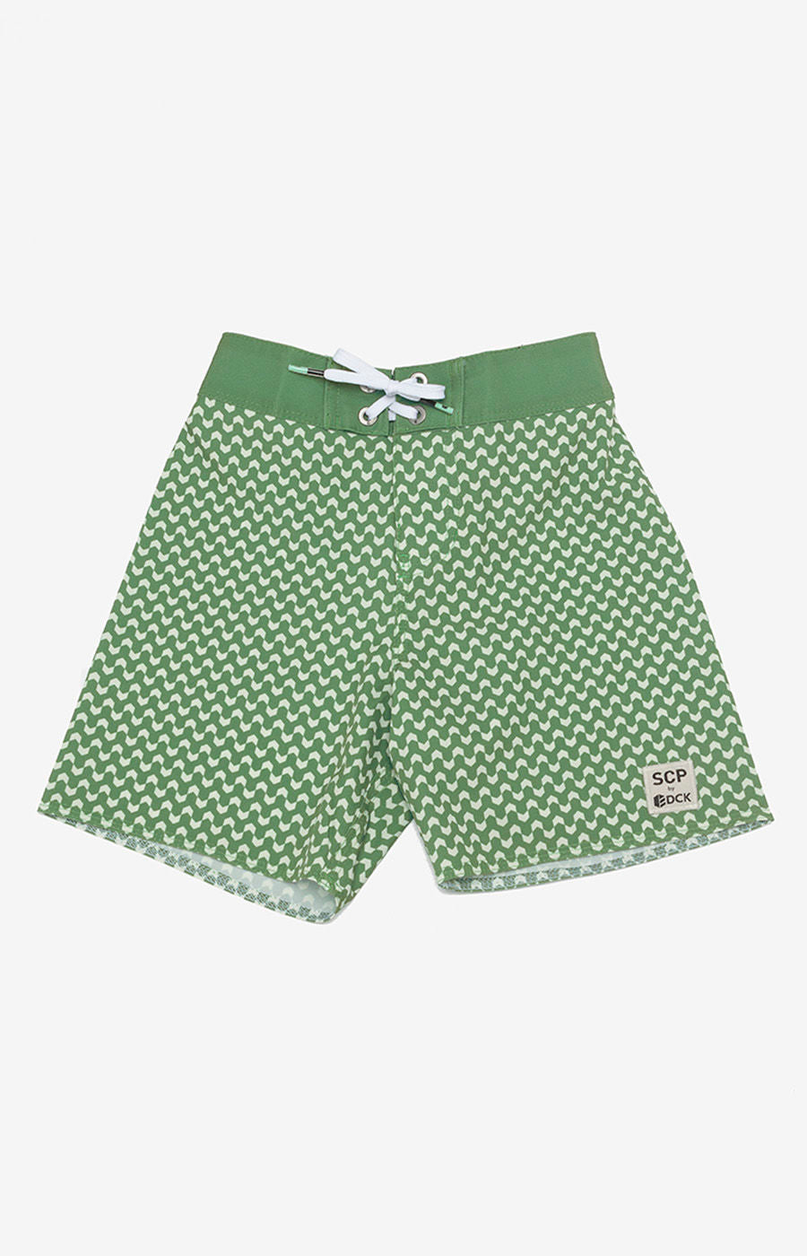 Calções de Banho Padrão Verde e Branco DCK - Criança