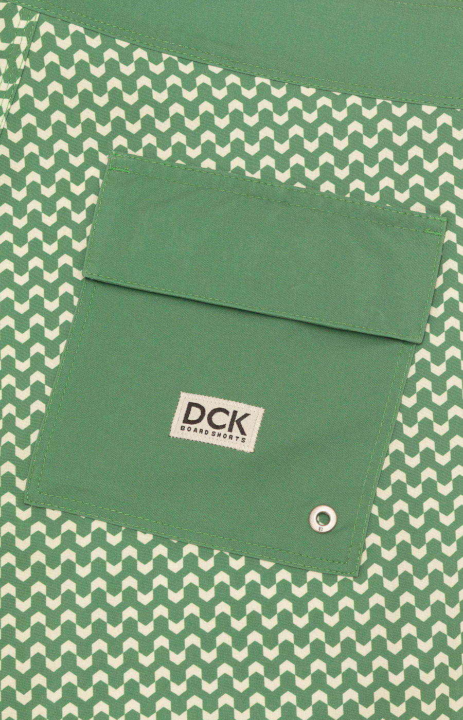 MAILLOT DE BAIN DCK À MOTIFS VERTS ET BLANCS 26-H 2425-MP17898PT