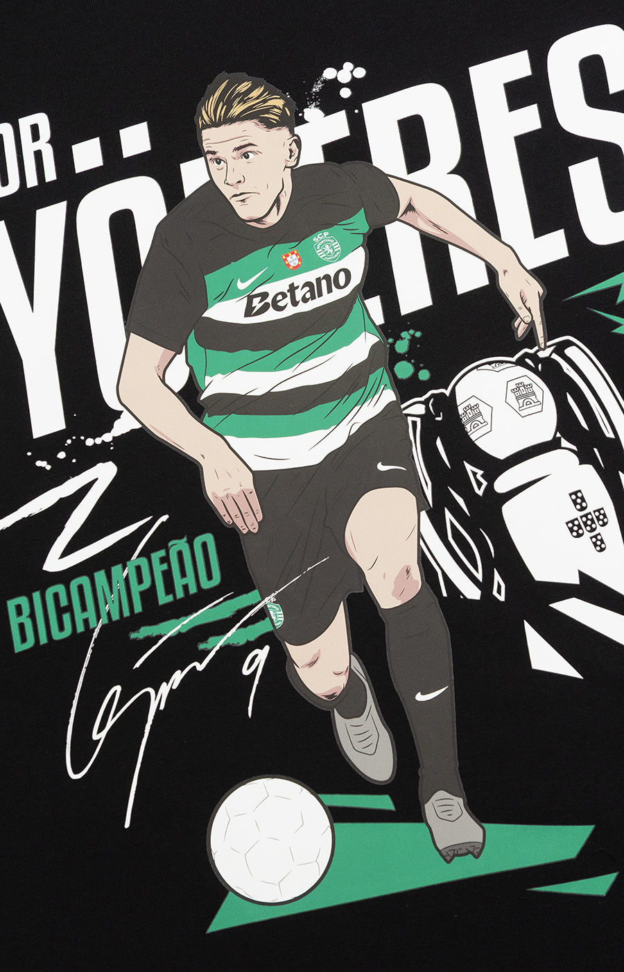 CAMISETA GYOKERES NEGRA 24/25 TALLA S (CZ0881-010)