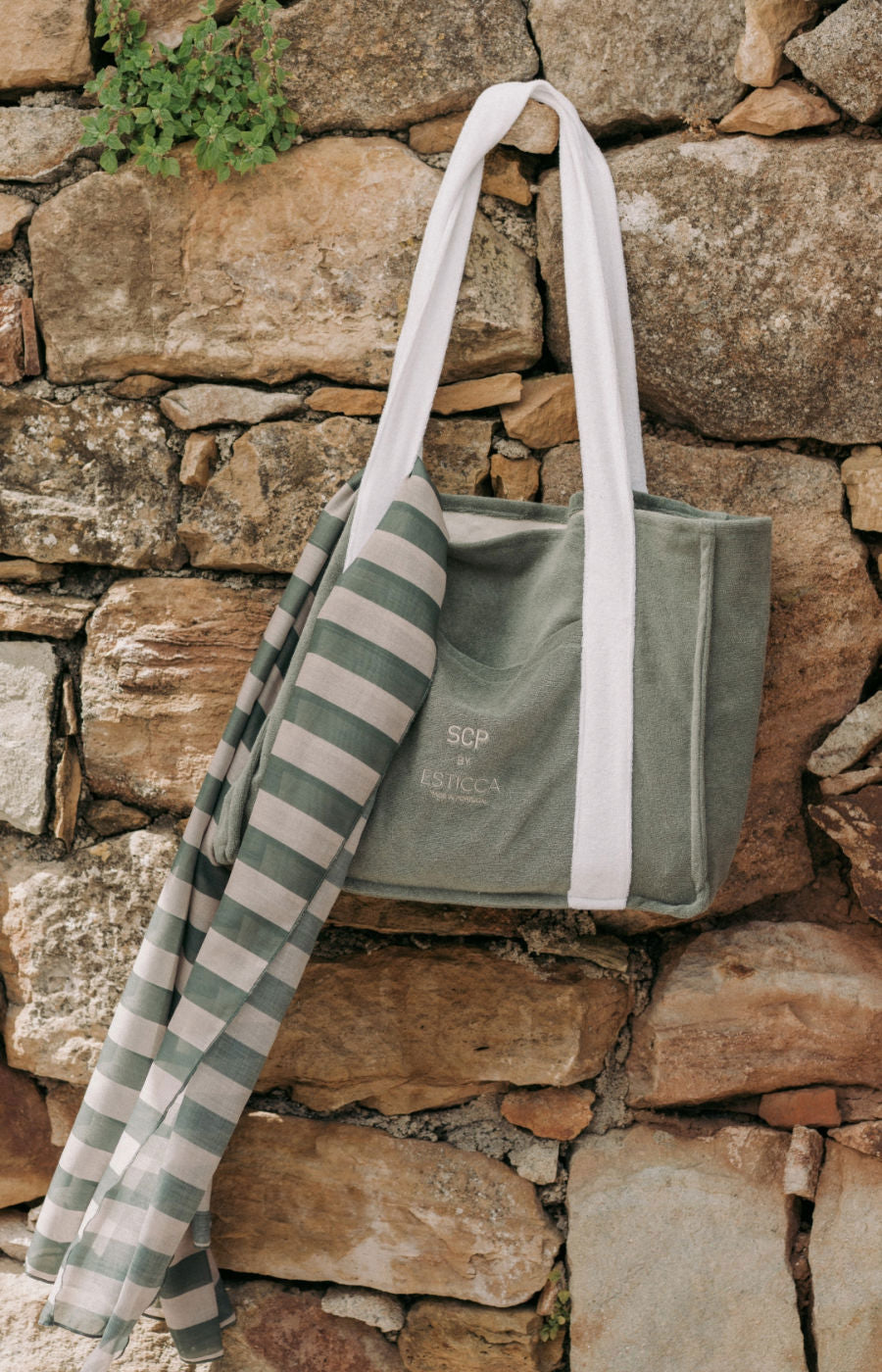 SACO DE PRAIA ESTICCA TURCO VERDE UN 2425-MP18990PT