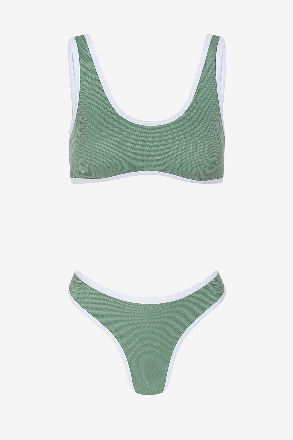Bikini Missus con textura verde XS-M 2324-MP18870PT