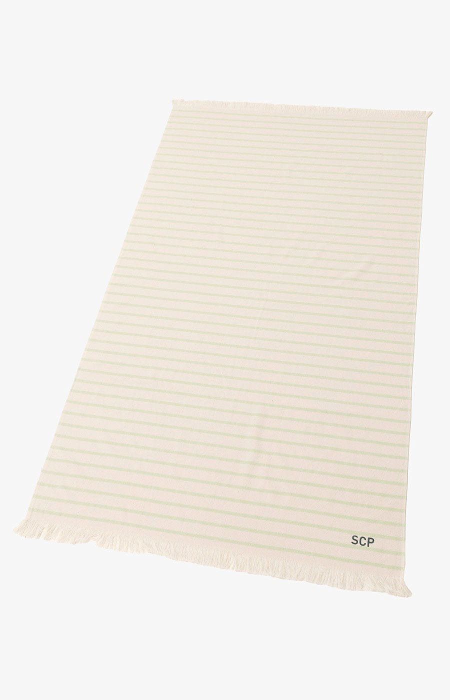 SERVIETTE DE PLAGE TORRES NOVAS À RAYURES VERTES UN 2425-MP19673PT