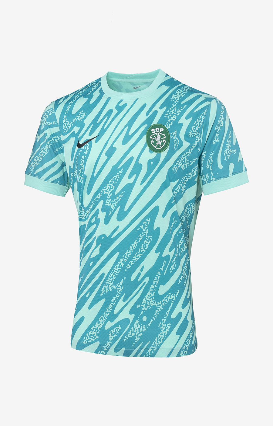 CAMISETA GR TURQUESA CON CUELLO RETRO TALLA L (FD7482-354)