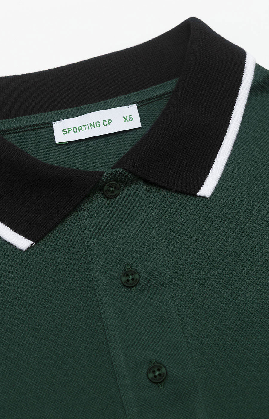 POLO DÉTACHÉE VERTE XS-M 2526-MP11289PT