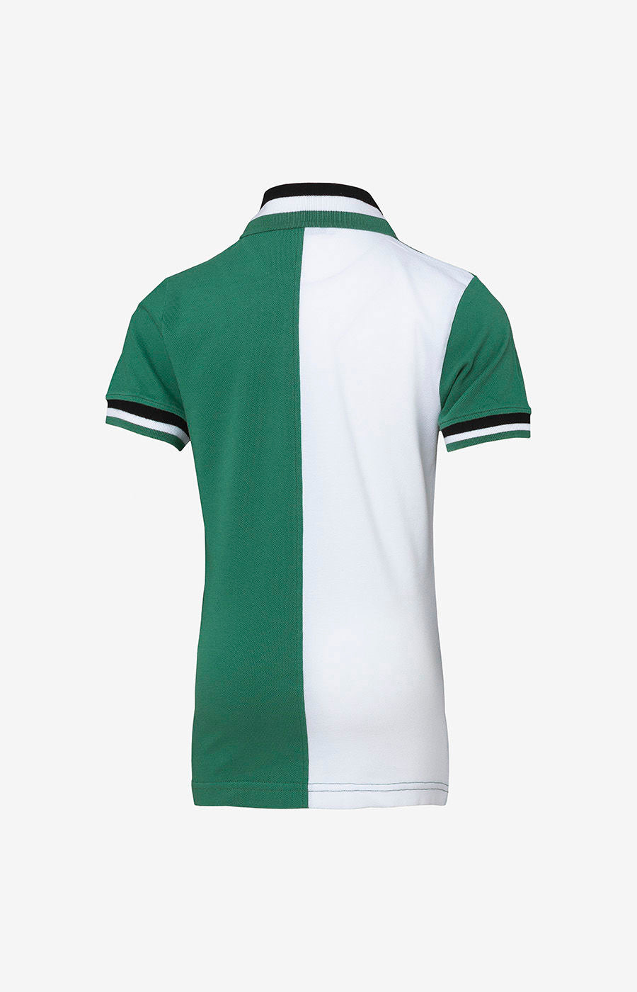 DARK GREEN COLORBLOCK POLO SHIRT, 3/4 SLEEVE, SIZE MNO 2526-MP11289PT