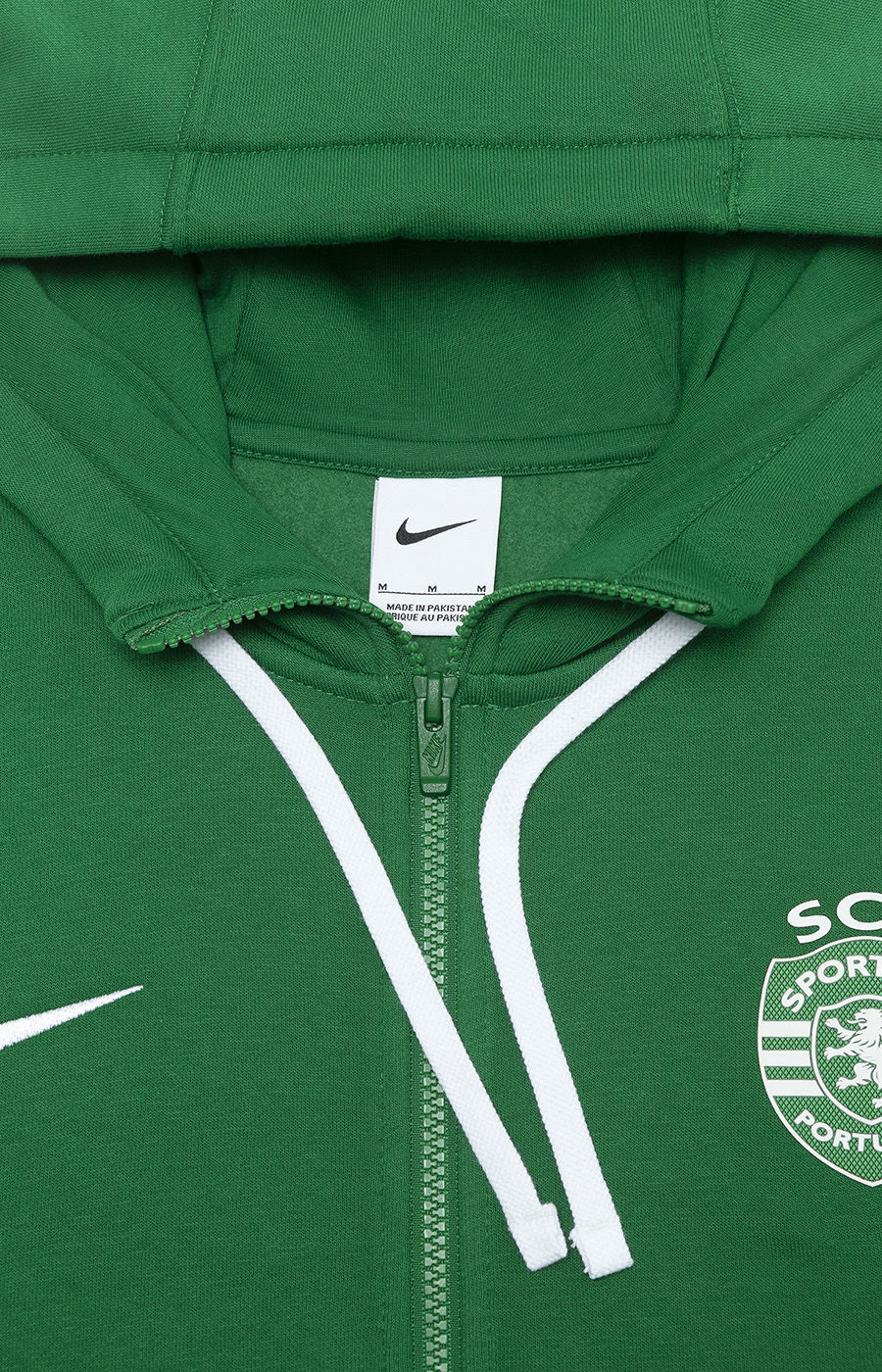 CASACO HOODY ALGODÃO VERDE TºS (CW6887-302)