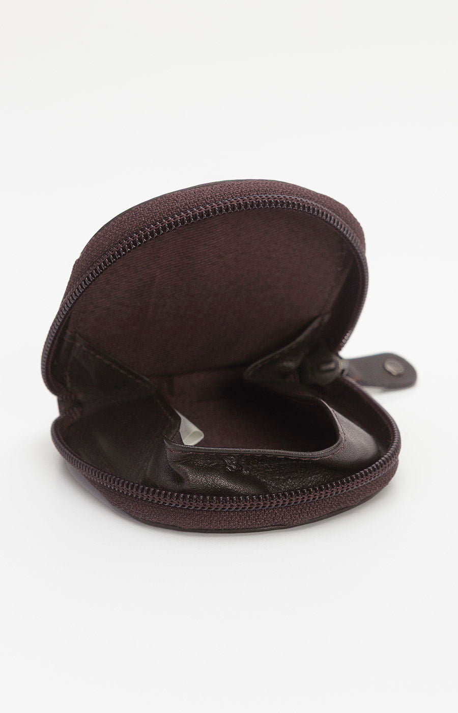 Porta-Moedas Castanho Linha Verde