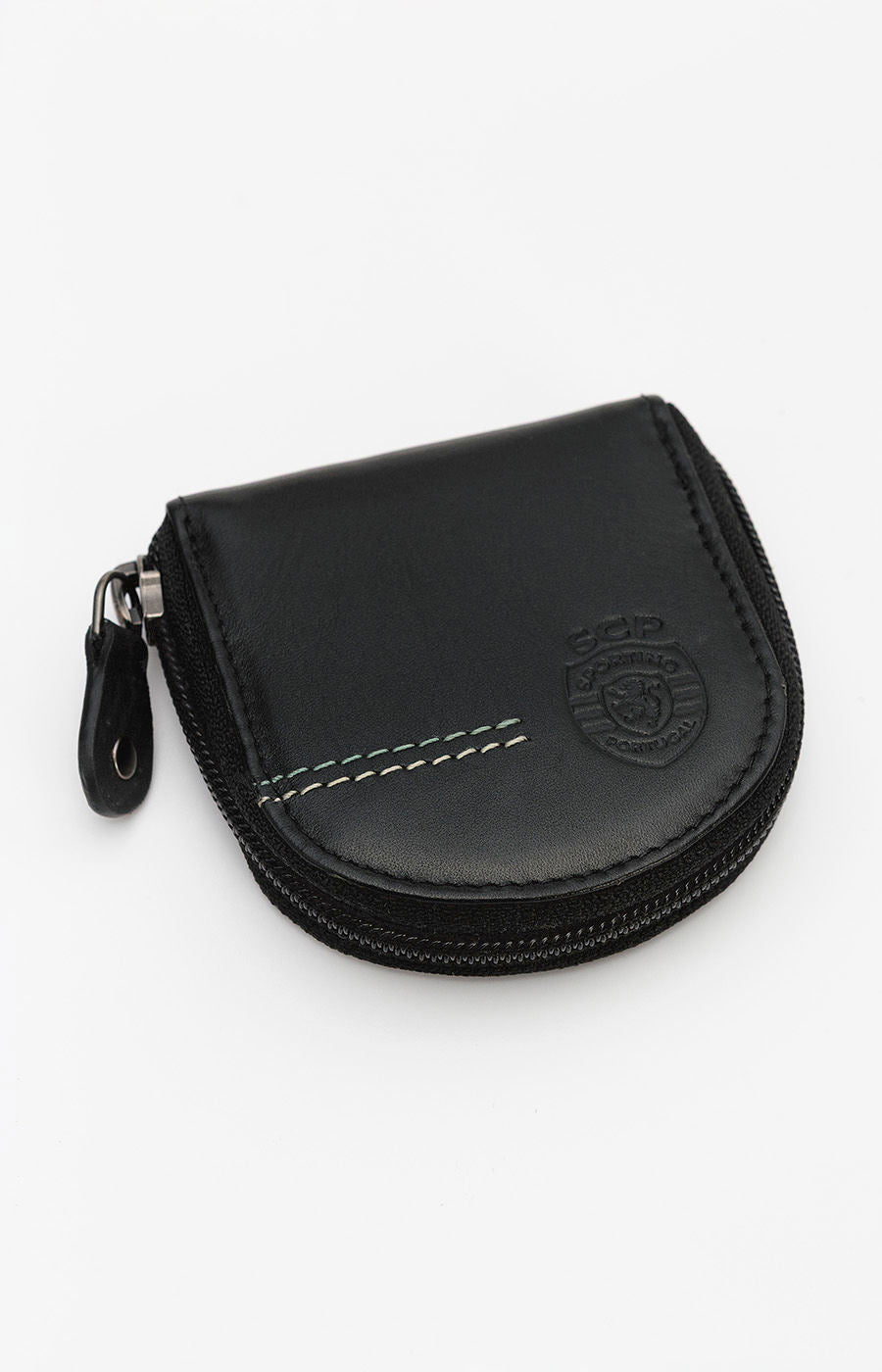 Porta-moedas Preto Linha Verde