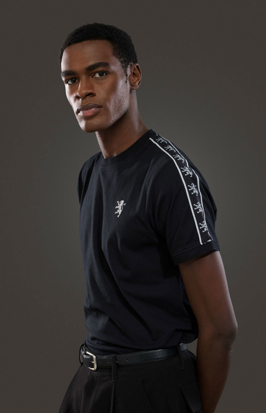 T-SHIRT SILVER ECHO FAIXA LEÃO XS-H 2526MP11289PT